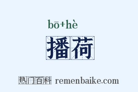播荷是什么意思的图片